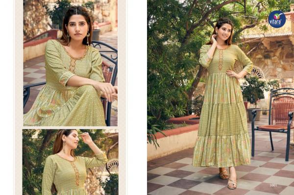 Vitara Fusion Exclusive Rayon Designer Long Gown Kurti Collection